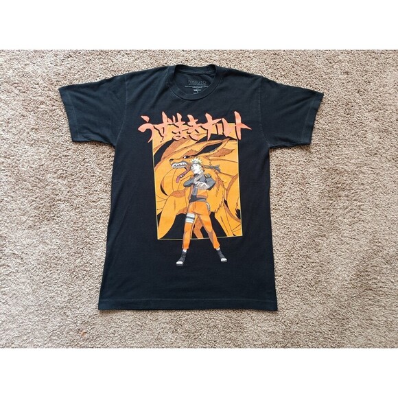 Naruto Sasuke T-Shirt Men's Size Small Black Short Sleeve - Picture 1 of 8